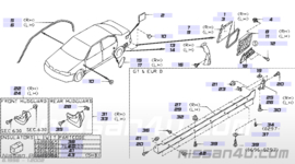 Afwaterrubber links Nissan Primera P11/ WP11 76843-2F000