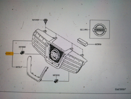 Grille assy-front Nissan Qashqai J10 62310-BR00A New.