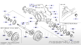 Oliekeerring achteras Nissan Patrol 43252-G9500 160/ 260/ Y60/ Y61 Origineel.