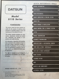 Service Manual '' Model S110 series '' Datsun 180SX SM0E-S110G0