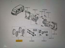 Remblokset achteras Nissan Interstar X70 44060-00QAE Nieuw