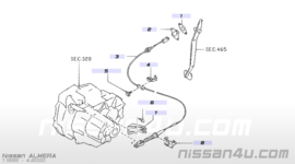 Doorvoer koppelingskabel Nissan 30776-51E00 B13/ N14/ N15/ Y10 Gebruikt.