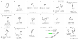 Verbindingskabel/ smeltzekering Nissan 24022-05E00 D21/ N13/ T12/ T72/ U11/ WD21/ Y60 Origineel.