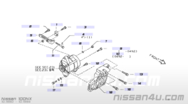 Stelmoer dynamo Nissan 11942-77A00 Gebruikt.