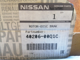 Remschijf vooras 296mm Nissan NV300 X82 40206-00Q1C Origineel