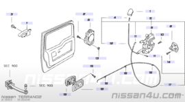 Deurgreep binnenzijde achterdeur Nissan Terrano2 R20 80671-1F210