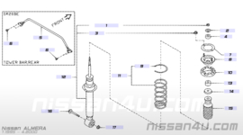 Towerbar achteras Nissan Almera N15