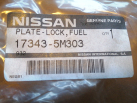 Plate-lock, fuel gauge Nissan Qashqai 17343-5M303 Original.