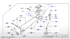 Veerzitting schakelmechanisme Nissan Bluebird T72 34118-Q9000 Gebruikt.