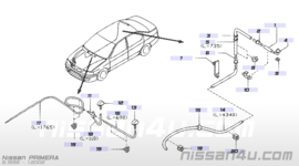 Nozzle rear window washer Nissan Primera P11 hatchback 28970-2F700 Used part.