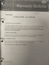 Warrenty bulletin (20250327) Used part.