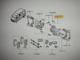 Remklauw linksachter Nissan Interstar X70 44011-00QAB Nieuw.