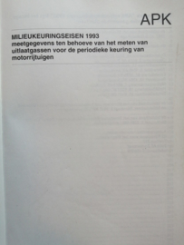 Milieukeuringseisen APK 1993