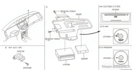 Navigatie module Nissan Primera P12 28185-BA000 Gebruikt.