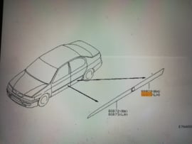 Moulding-rear door, left-hand Nissan Primera P11 82871-9F500 (Z01) Used part.