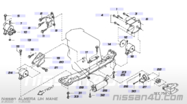 Montagebout motorsteun links Nissan N16/P12/V10 11298-4M500