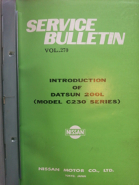 Nissan Datsun service journal map met verzameling Service bulletin's