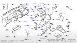 Opbergbakje middenpaneel dashboard Nissan Almera N16 68260-BM420