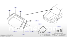 Sierlijst voorruit Nissan Primera P10 72725-50J00