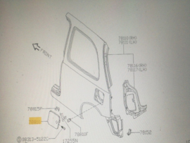 Tankklepje Nissan Micra K11 78830-50B12 kleurcode: AJ4