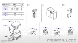 Controller unit / zekeringenkast Nissan Micra K12 284B7-AX610