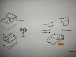Bracket battery Nissan Micra K14 64860-3VV1A Used part.