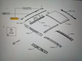 Afdekkap dakdrager rechts-voor Nissan Qashqai J11 738A8-4EA0A Origineel.