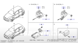 Airbagsensor rechts Nissan Almera N16 98830-BM625 (98830-BM640) (0 285 002 007)