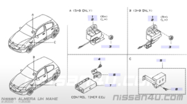 Sensor-side air bag, right-hand Nissan Almera N16 98830-BM625 (98830-BM640) (0 285 002 007)