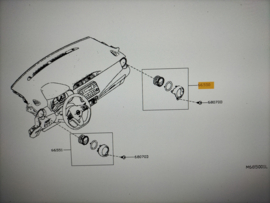 Ventilator assy-side, right-hand Nissan Micra K14 68760-5FA0A Used part.