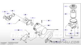 Luchtaanvoerbuis TD27TI Nissan Terrano2 R20 16554-7F000 Schade.