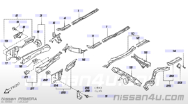 Sleephaak rechtsvoor Nissan Primera P11/ WP11 51142-9F500