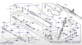 Stuurhuis Nissan 49001-63C10 met stuurbekrachtiging B13/ N14/ Y10 Gebruikt.