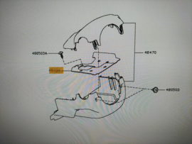 Beschermplaat stuurkolom Nissan Micra K14 48489-5FA0A Gebruikt.