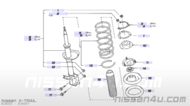 Schokdemper linkvoor Nissan X-Trail T30 54303-8H725 Nieuw.