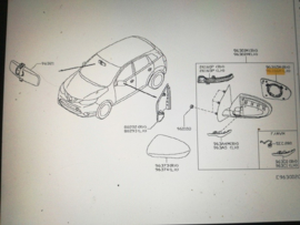 Spiegelglas links Nissan Qashqai J11 96366-4EA1A