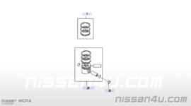 Snapring zuigerpen Nissan Micra K12 12032-AY600 Origineel.