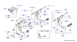 Bracket pedal Nissan Bluebird T12/ T72 46510-24E05 Original.