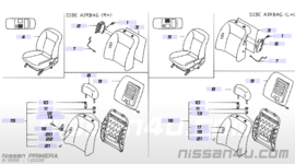 Rugleuning bijrijdersstoel Nissan Primera P11/ WP11 87600-3J306