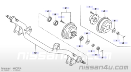 Achteras Nissan Micra K10 43010-21B00 Gebruikt.