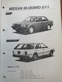 Product bulletin volume 12 '' Nissan Bluebird model U11 '' Introduktie mededeling. Gebruikt.