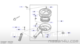 Luchtfilterhuis MA10S Nissan Micra K10 16500-10B13 Gebruikt.