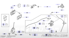 Deurslot rechtsvoor Nissan Terrano2 R20 80502-0F075 Origineel