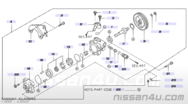 Stuurbekrachtigingspomp GA14/GA16 Nissan 49110-52Y00 B13/ N14/ N15/ Y10 Gebruikt.