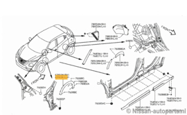 Over fender-front left-hand Nissan Juke F16 63861-6PA0A Original.