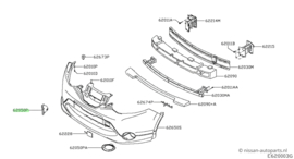 Mistlampring rechtsvoor Nissan Qashqai J11 62256-4EA0C Nieuw.