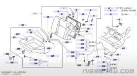 Achterbankzitting links Nissan Almera N15 88350-1N040