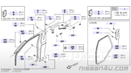 Afdekkap A-stijl links Nissan Terrano2 R20 76912-7F002