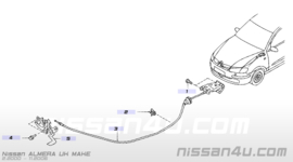 Cable hood lock Nissan Almera N16 65621-BN000