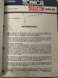 Technical bulletin Nissan tot 1993 (20250403) Gebruikt.
